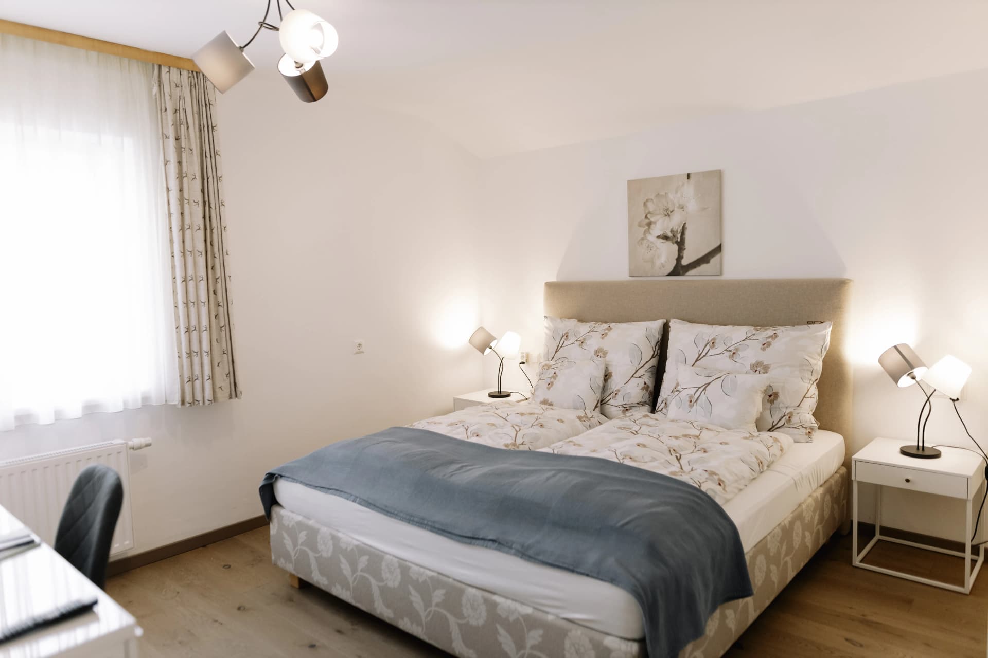 Comfortable sleeping arrangements in Haus Montis apartment with quality box spring mattresses