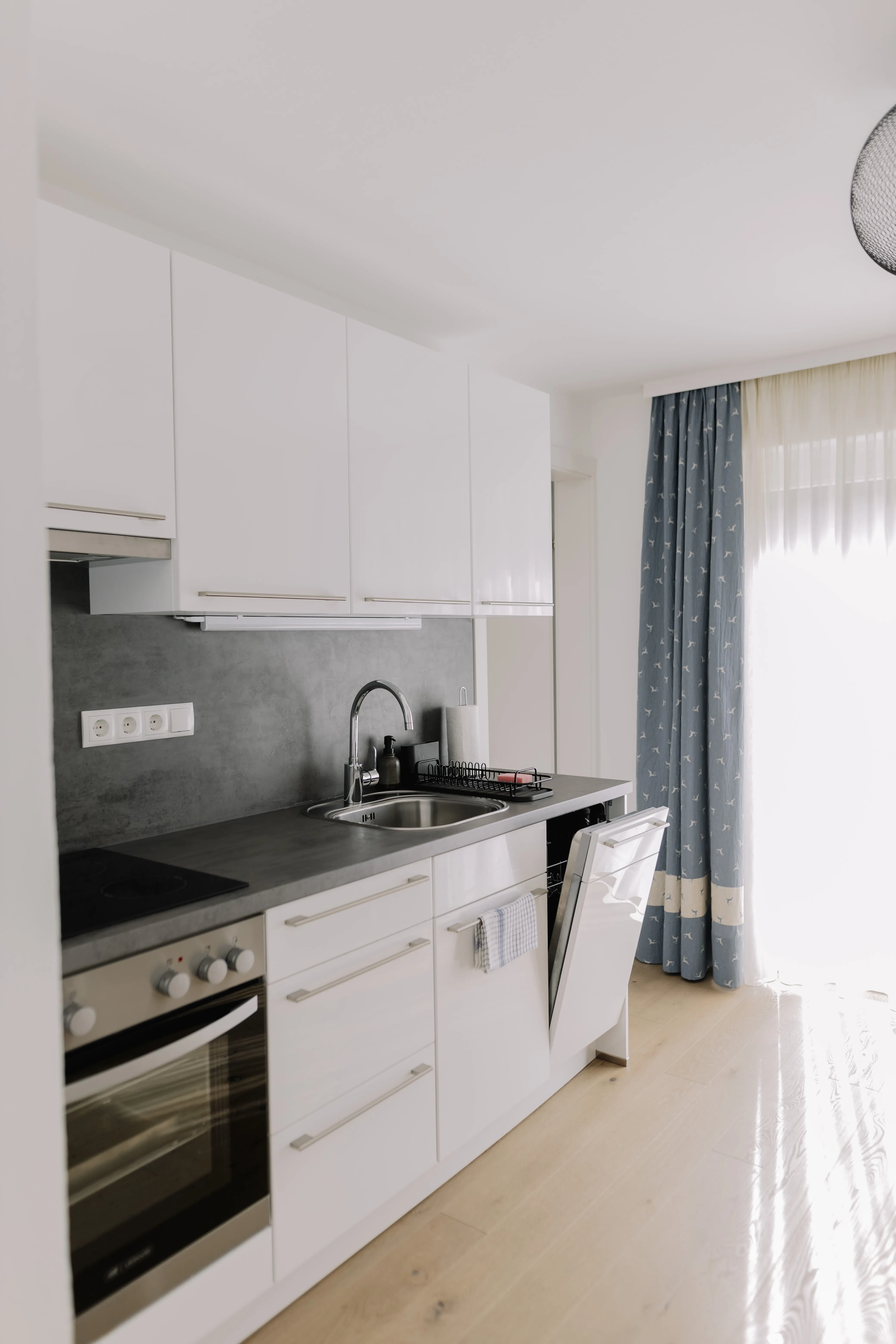 Kitchen appliances and cookware in Haus Montis self-catering apartment, Austria